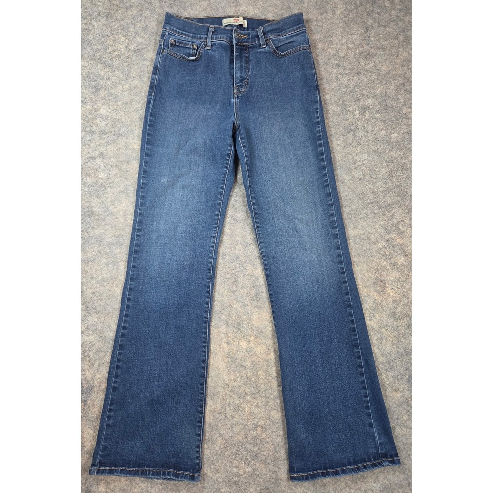 Levis Perfectly Slimming 512 Bootcut Jeans Blue Womens 8M High Rise Stretch